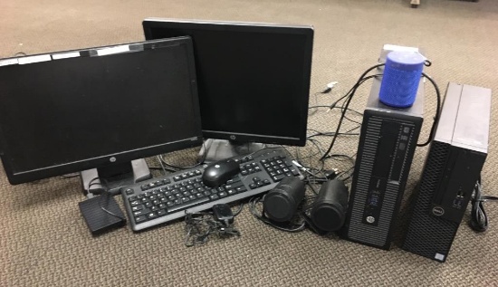 PC Computers, Monitors, Speakers, Keyboard