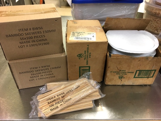 Bamboo Skewers - 6" Round Cake Liners