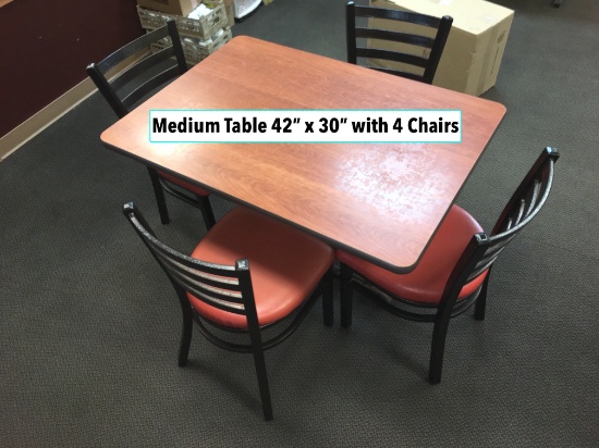 Medium Table 42x30 with 4 Chairs