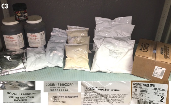 Misc Food Supplies in Bags & Containers C3