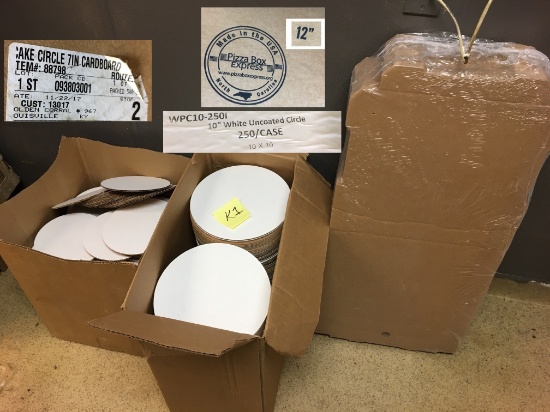 Cardboard Cake Circles, Pizza Boxes K1