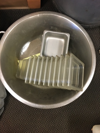 Large  Stainless Steel Bowl, 10 6"  Carlisle, 5  Stainless Steel 6" Square