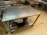 Stainless Steel Work Table w/Lower shelf on caster