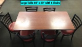 Large Table 60x30 with 6 Chairs
