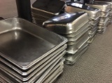 10 Stainless Steel Pans 10 per stack 10x12.5 2” deep