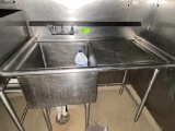 One Compartment SS Sink w/Drain Board