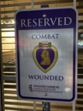 Reserved Combat Wounded Vet Parking Sign