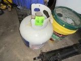 Propane Tank & About One Gallon Hydraulic Fluid