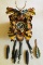 Vintage Hunting Theme Cuckoo Clock Bachmaier & Klemmer Clock Factory Berchtesgaden Germany 1971