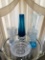 Early American pressed glass and blue vases
