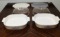 2 Corningware Pyroceram Blue Cornflower Casserole Dishes with glass and rubber lids