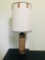 Vintage Table Lamp with wood trim matching on shade