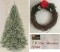7 FT Blue Mountain Spruce Christmas Tree & Large Grapevine Wreath