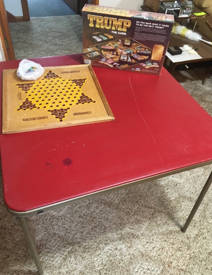 Red Card Table & Trump Board Game & Chinese Checkers