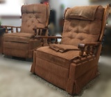 2 Lazy Boy Casual Matching Recliners With Extra Matching Material