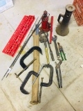 Bottle Jacks, Large C Clamps, Pliers, Bench Top Tool Holder, Long Threaded Rods & more