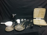 Corning, Cast Iron Skillets, Can Opener, Serving Spoons, Vintage Waffle Maker