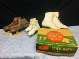 Vintage Ice Skating Shoes. Display only not for use.