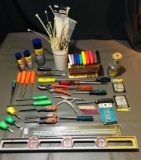 Hand Tools, ZipTies, T-Hex Set in Stand, Level, Drill Bits & more