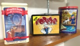 Popeye DVD's, Cracker Jack Tins