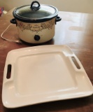 Rival Crockpot with Removable Stoneware. Large Serving Platter