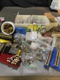 Large Lot of Various Brass Casings, Ammo Cases&