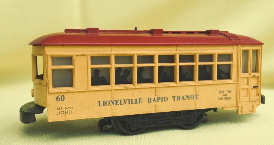 Lionel Lionelville Rapid Transit Trolly Car 60 Weight 1.4 Lbs