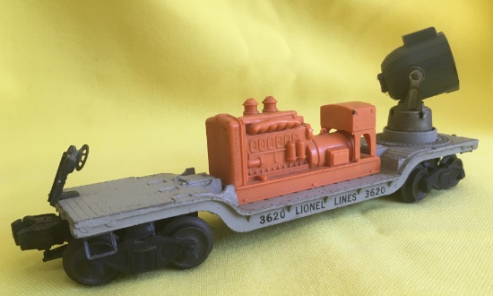 Lionel Lines 3620 Rotating Searchlight Car From 1954-56