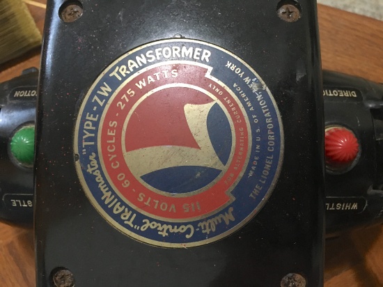 The Lionel Type Zw Transformer 275 Watt