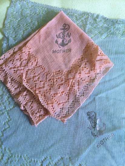 Usn Antique United States Navy Ladies Handkerchiefs
