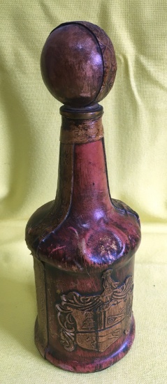 Leather Covered Decanter Made In Italy