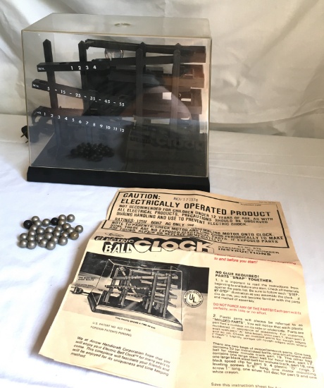 1978 Arrow Electric Ball Clock W/ Manual.