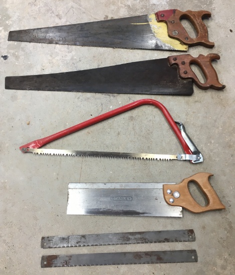 Vintage Hand Saws, Stanley Miter Saw, Blades, Hack Saw