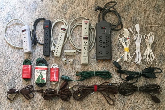 Electric Cords, Extensions, Power Surge Protectors, Adaptors