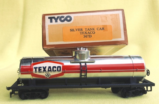 Tyco #367D Silver Tank Car Texaco