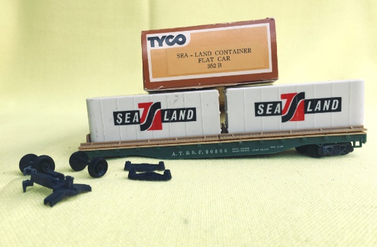 Tyco #352 B Sea-land Container Flat Car