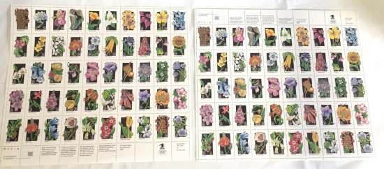 2 -1995 Wildflowers Full Sheet Stamps