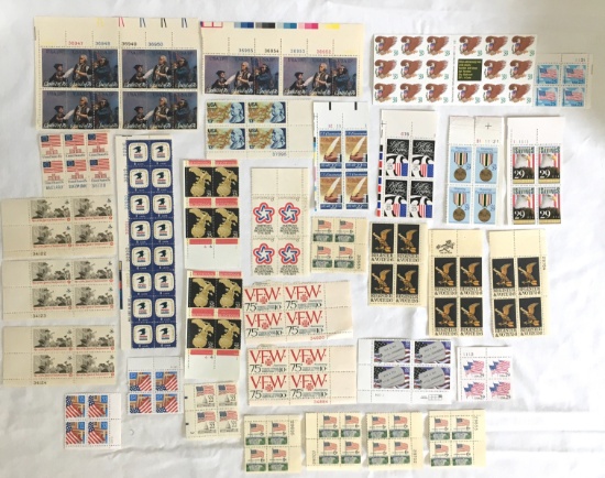 USPS Stamps Of VFW, Flags, Postal, Celebrations And More