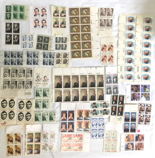 Stamp Corners Of Famous People & Presidents USPS Stamps