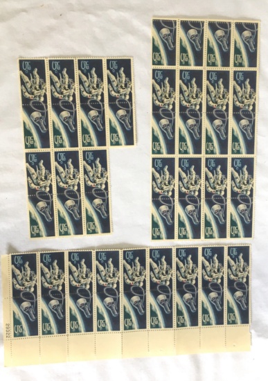 (28) 1967 5c Accomplishments In Space: Gemini 4 Capsule USPS Stamps