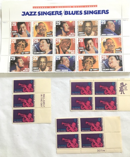 Jazz Singers, Blues Singers USPS Stamps