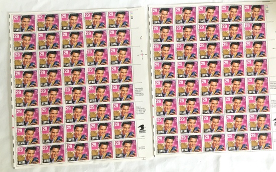 1992 - 2 Sheet Of Stamps Elvis - Rock & Roll Singer 1935 -1977 USPS Stamps