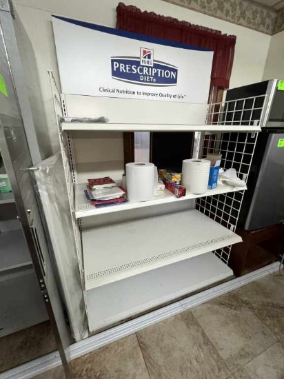 White Retail Metal Shelving Unit