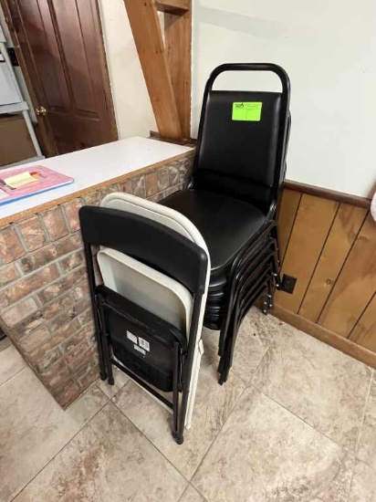 Various Stacking Chairs Waiting Room
