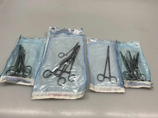 4 Packs of Various Surgical Instruments