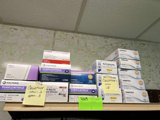 Large Lot of Medical Nitrile Exam Gloves