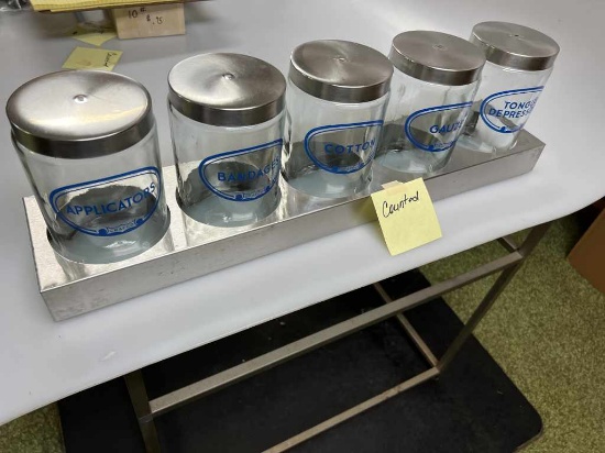 Sundry Glass Jars Set of Five