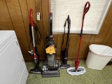 Collection of Vacuums One Dyson & w/can