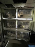 Rolling Stainless Steel 6 Bay Kennel Hoeltge Inc