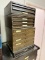 4 Metal Bulova Watch Parts Cabinets